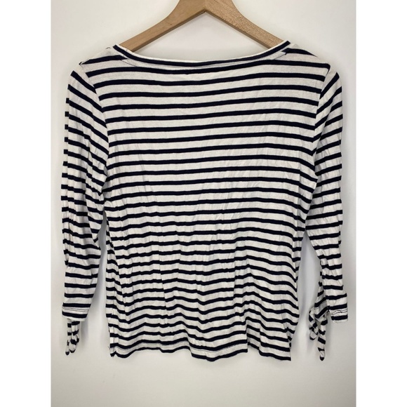 J. Crew Crew Neck Long Sleeve Striped Tee Shirt - Picture 2 of 5